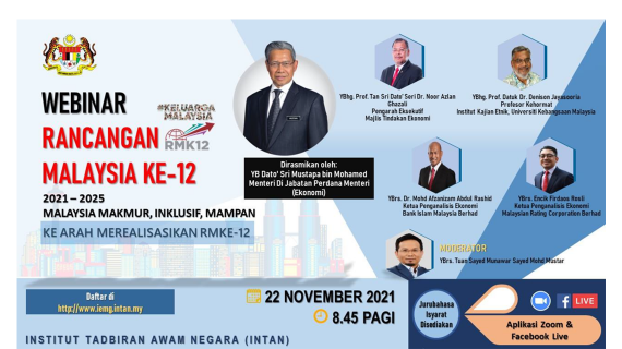 Twelfth Malaysia Plan Webinar, 2021-2025