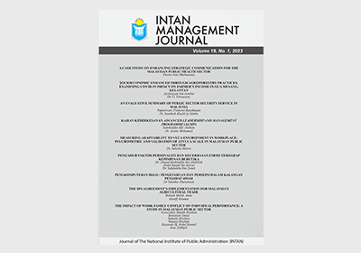 INTAN MANAGEMENT JOURNAL<br>Vol. 19, No. 1, 2023</br>