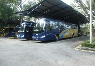 Bus Parking Next to Facility Branch